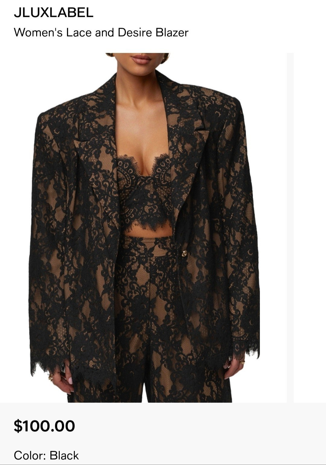 I am wearing a small in the lace blazer

#LTKootd