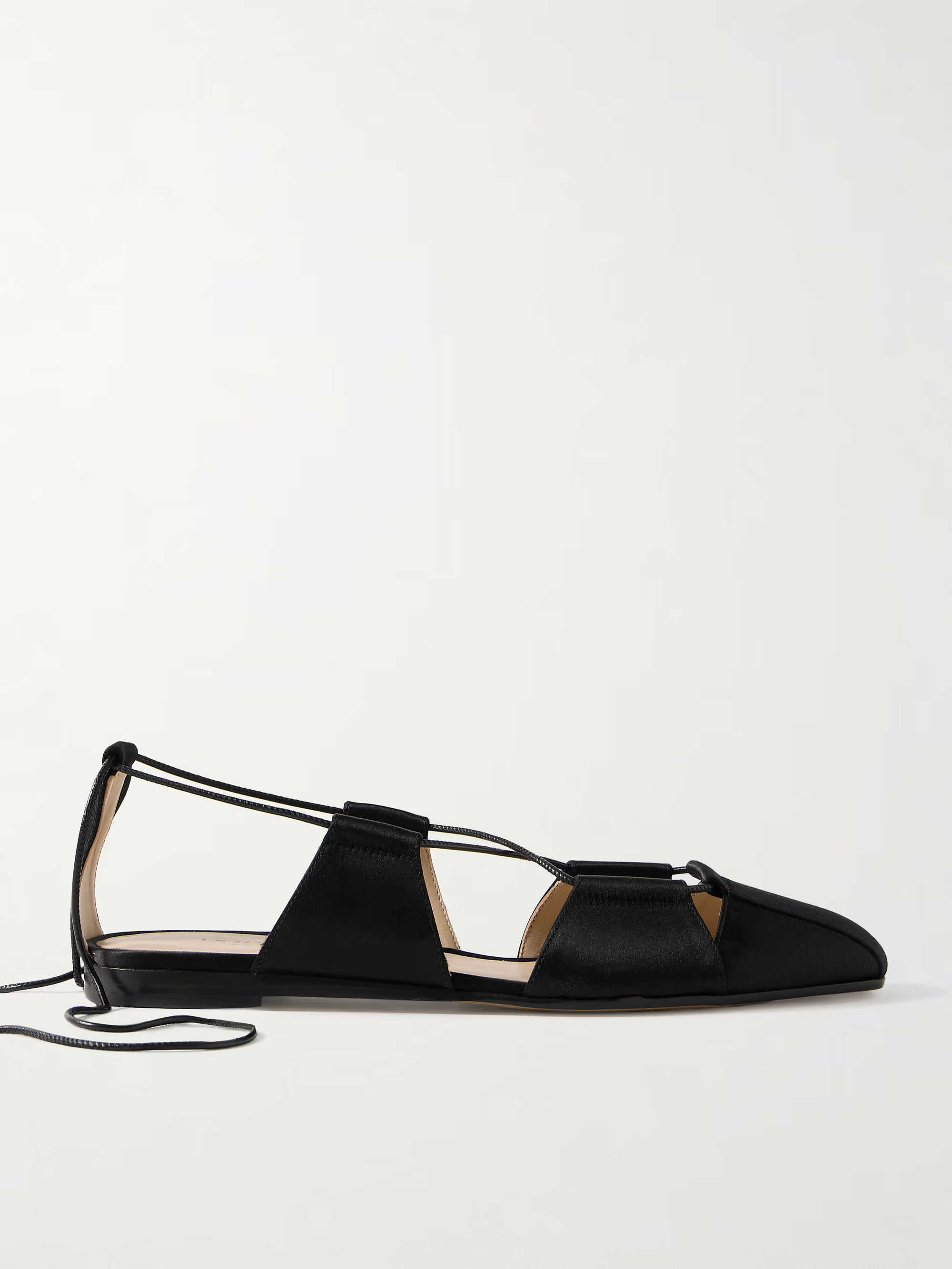 Greek lace-up silk-satin ballet flats | NET-A-PORTER APAC