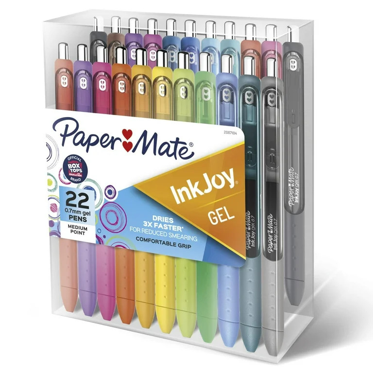Paper Mate InkJoy Gel Pens, Medium Point, 0.7 mm, Assorted Colors, 22 Count | Walmart (US)