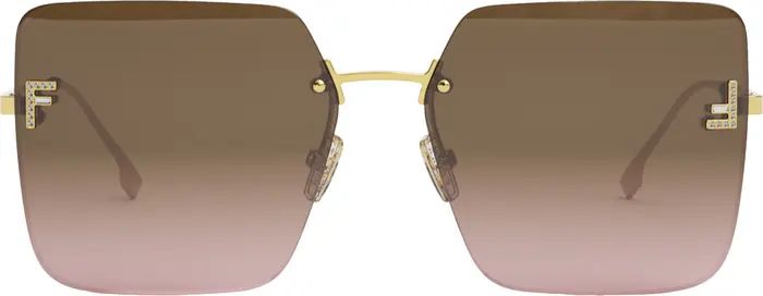 The Fendi First 59mm Geometric Sunglasses | Nordstrom