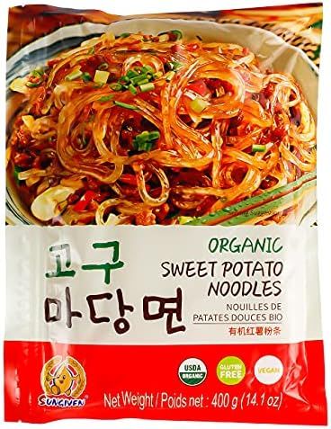 SUNGIVEN Organic Sweet Potato Glass Noodles, Korean Vermicelli Pasta For japchae, Fat-free and Glute | Amazon (US)