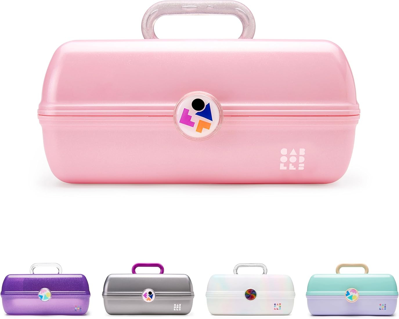 Caboodles On-The-Go Girl Makeup Box, Hard Plastic Makeup Organizer Box, Built-In Mirror, Secure L... | Amazon (US)