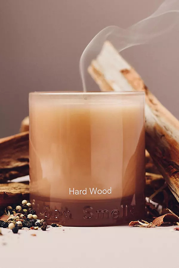 Hard Wood Boxed Glass Candle | Anthropologie (US)