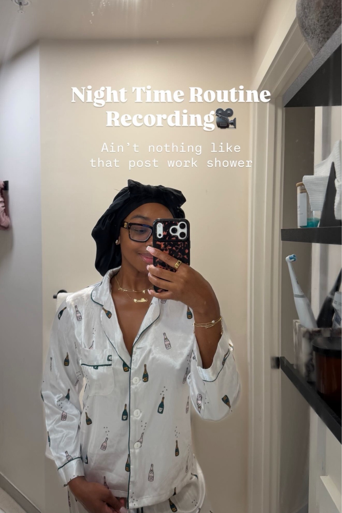 Shower and immediately silk pjs !! 

#LTKselfcare