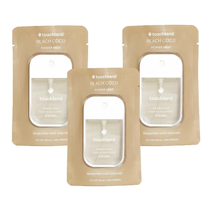 Touchland Hydrating Hand Sanitizer Spray – Beach Coco Trio Set, Dye Free – 3 x 1 FL OZ Travel... | Amazon (US)