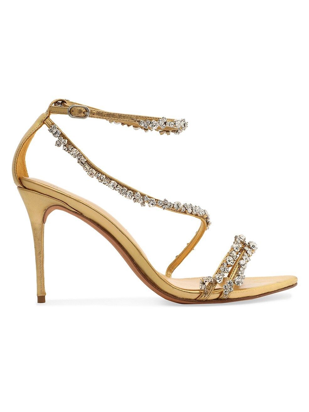 Alexandre Birman Demi Crystal-Embellished Leather Sandals | Saks Fifth Avenue