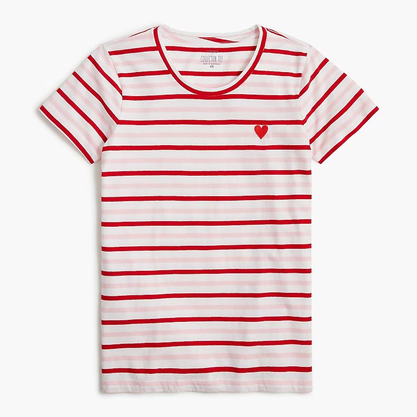 Striped heart graphic tee | J.Crew Factory