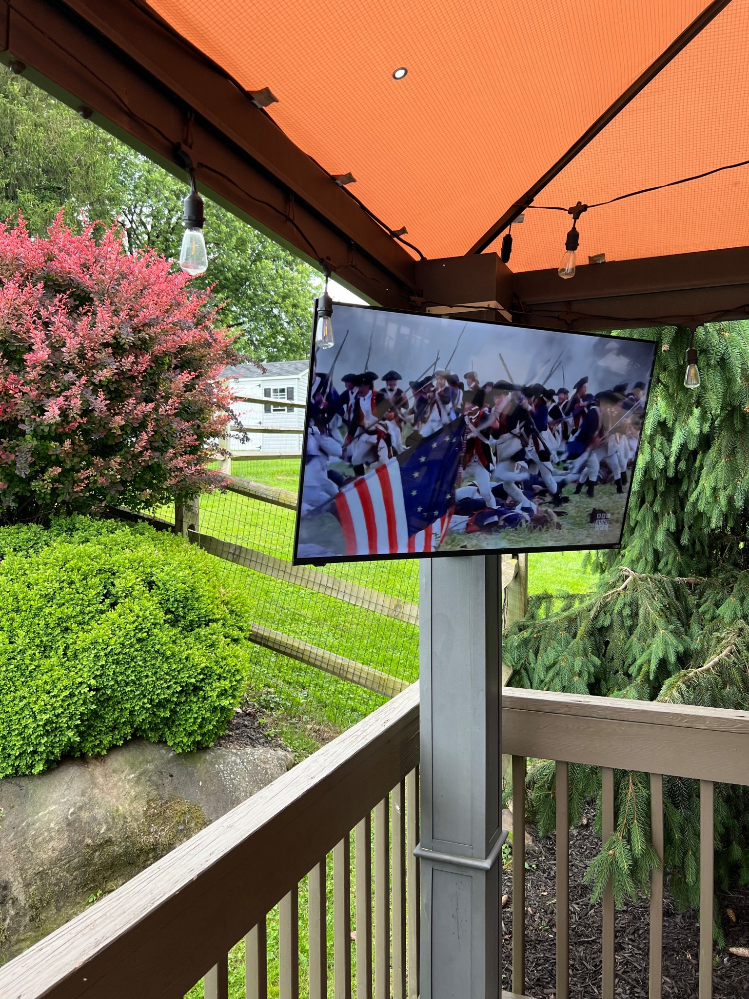 Outdoor Mounted TV & Protective Cover for patio/gazebo

#LTKSeasonal #LTKFamily #LTKHome