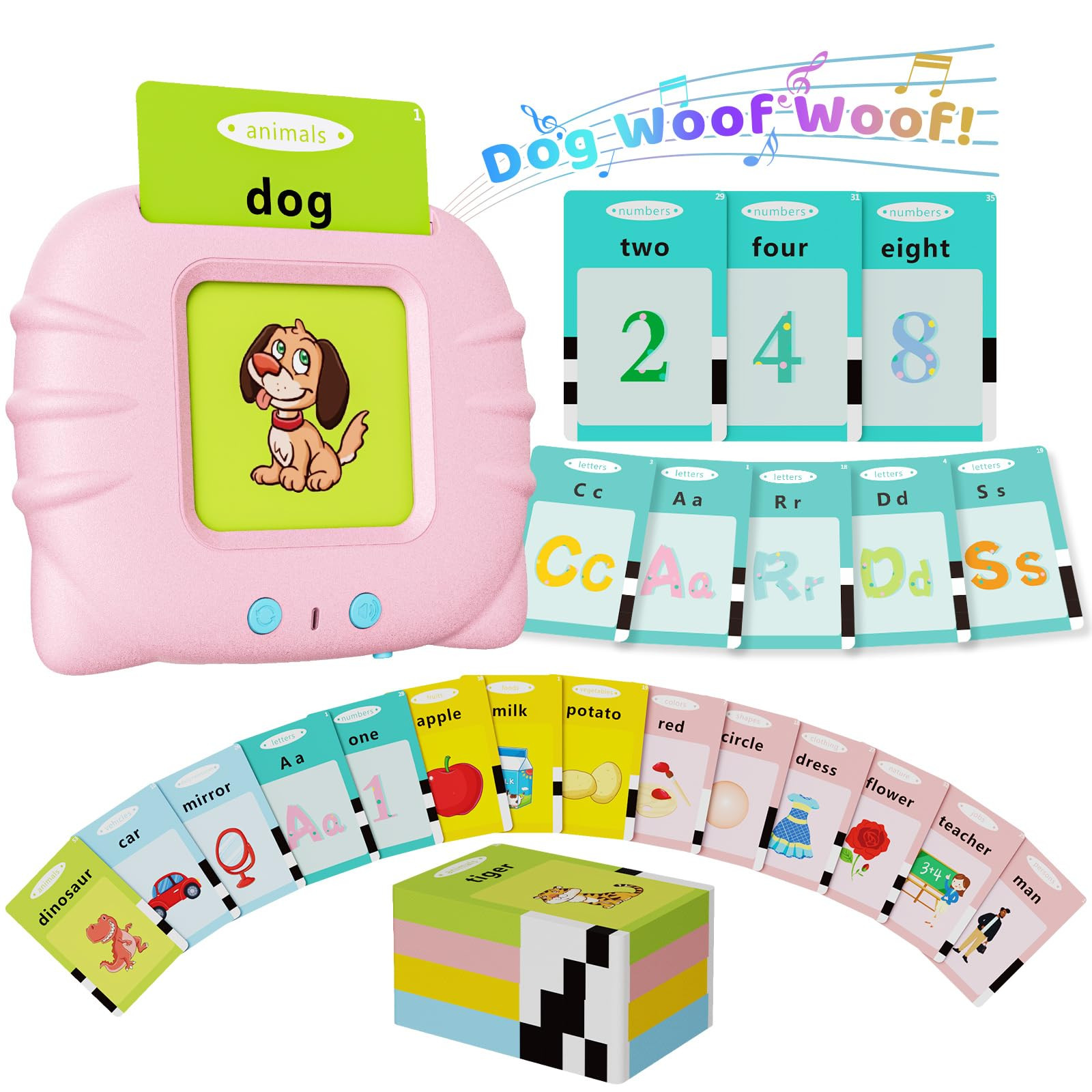 Toddler Toys Talking Flash Cards for 1 2 3 4 5 6 Year Old Boys and Girls, Autism Sensory Toys for... | Amazon (US)