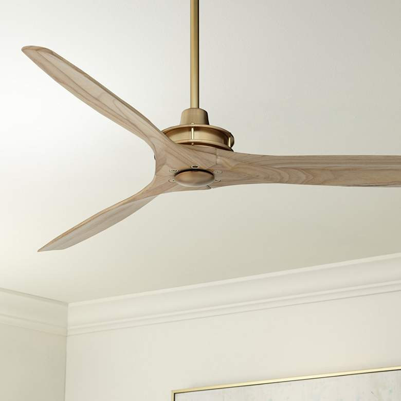 52" Casa Vieja Windspun Soft Brass Ceiling Fan with Remote - #6646C | Lamps Plus | Lamps Plus