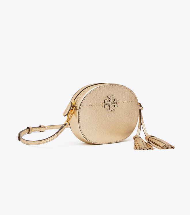 Tory Burch Mcgraw Metallic Round Cross-body | Tory Burch US