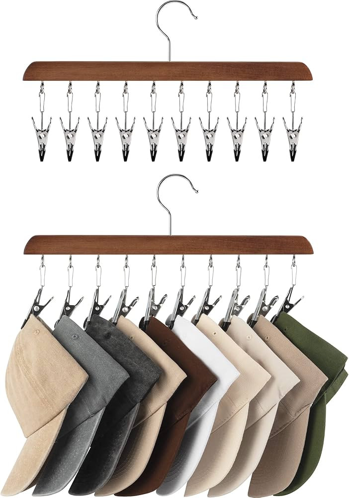 StorageWorks Hat Rack, Closet Organizer and Storage for Baseball Caps,Set of 2 with 10 Adjustable... | Amazon (US)