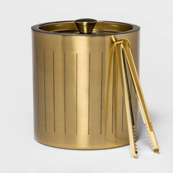 3L Stainless Steel Ice Bucket with Tongs Gold - Project 62™ | Target