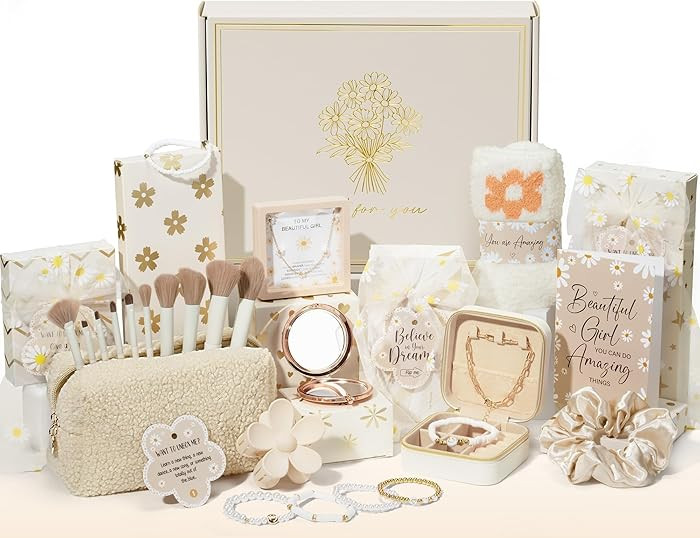 Christmas Gifts for Tween & Teen Girls - 8 PCS Birthday Gifts Basket Teen Girls Trendy Stuff w/ F... | Amazon (US)