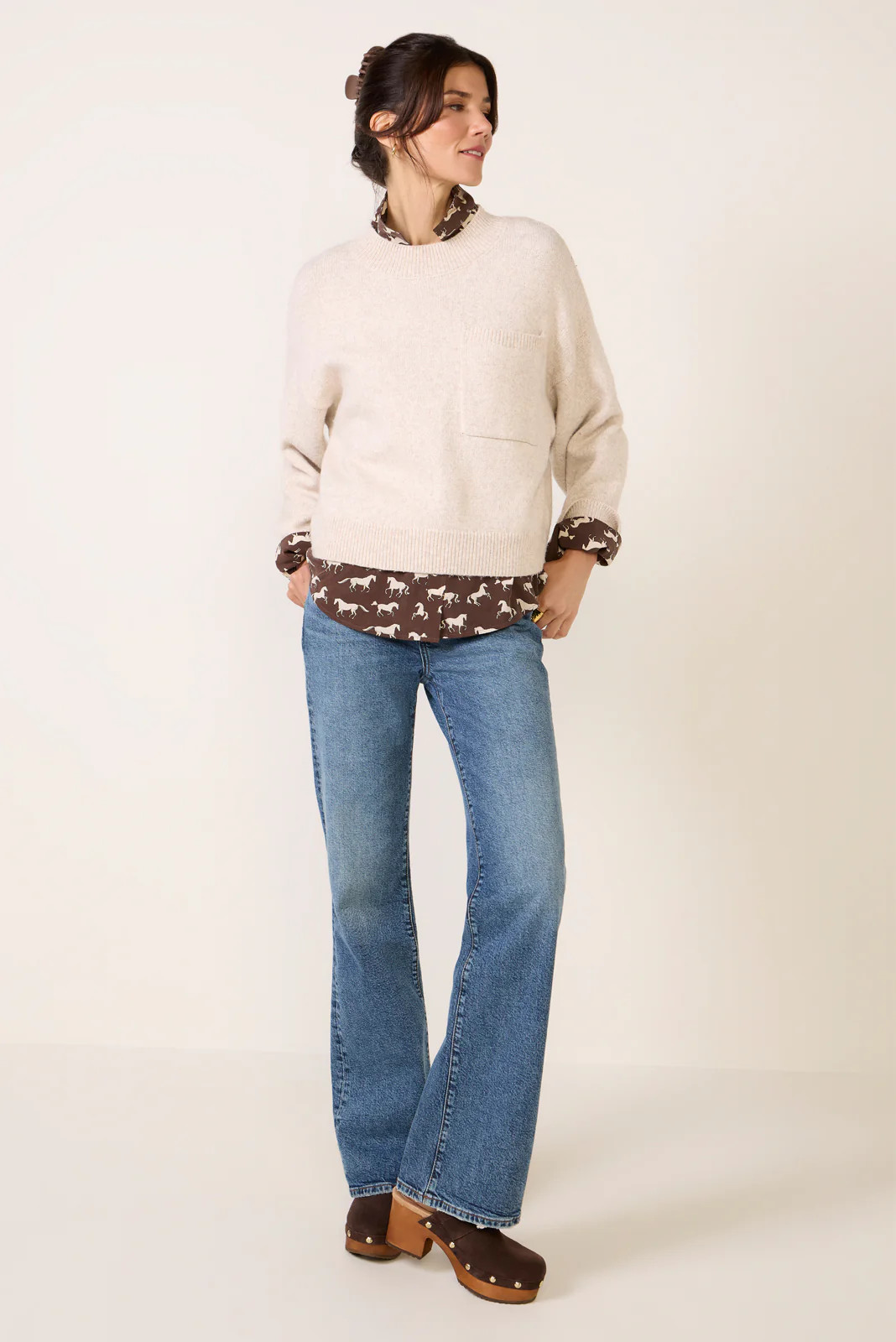 One Pocket Crew Sweater | Evereve