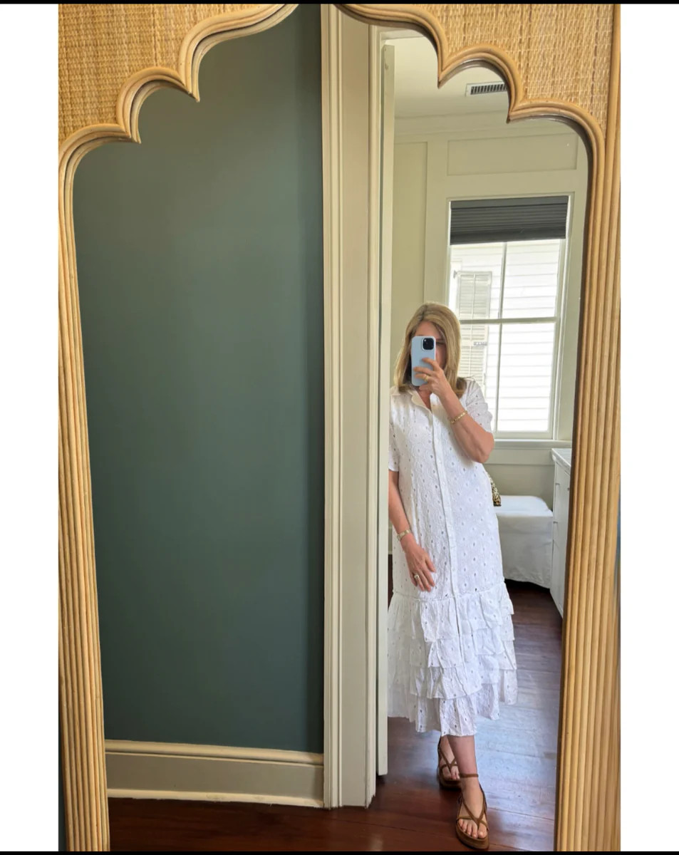 Lola Maxi Dress White Eyelet | Madison Mathews