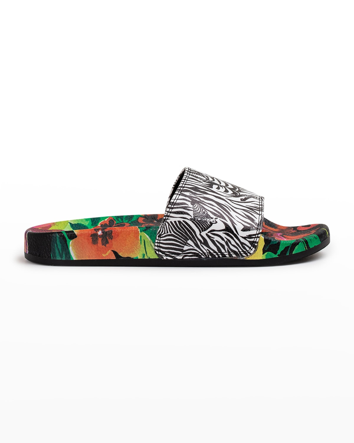 Zebra Printed Poolside Sandals | Neiman Marcus