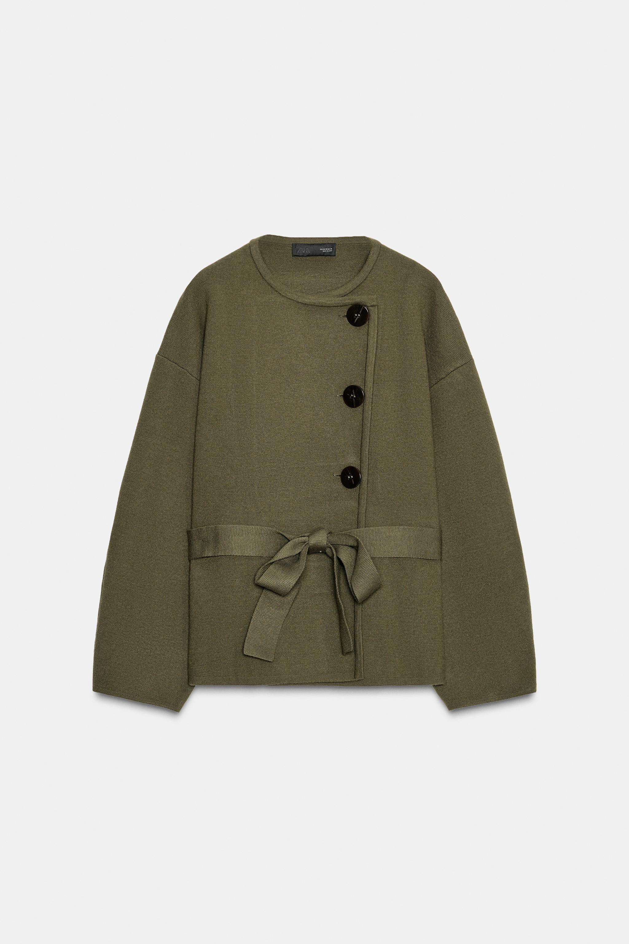 BELTED SHORT KNIT COAT | Zara US