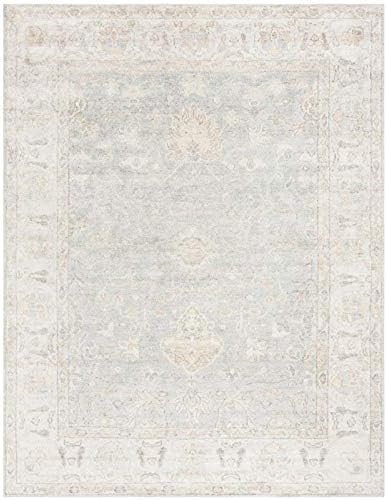 SAFAVIEH Maharaja Collection Area Rug - 8' x 10', Light Blue & Ivory, Hand-Knotted Traditional Vi... | Amazon (US)