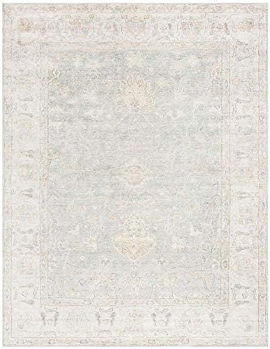 SAFAVIEH Maharaja Collection Area Rug - 8' x 10', Light Blue & Ivory, Hand-Knotted Traditional Vi... | Amazon (US)