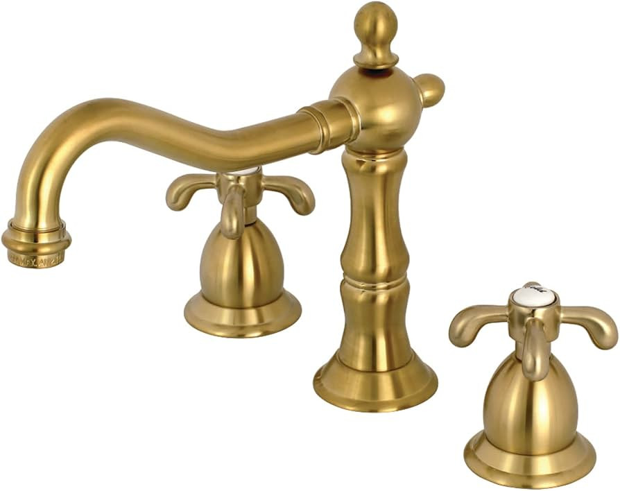 Kingston Brass KS1977TX 8 in. Widespread Bathroom Faucet, Brushed Brass, 7.56 x 7.44 x 2.44 | Amazon (US)