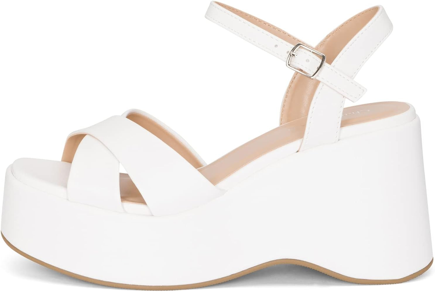 Chariot & Co -Daystar- Womens Open Toe Ankle Strap Wedges Heels Platform Trendy Summer Sandals | Amazon (US)