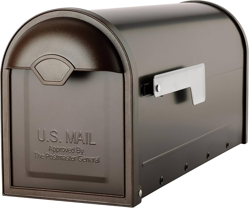 Architectural Mailboxes 8830RZ-10 Winston Post Mount Mailbox, Rubbed Bronze | Amazon (US)