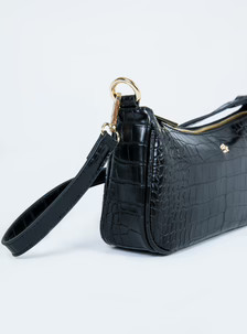 Peta & Jain Piper Bag Black Croc | Princess Polly US