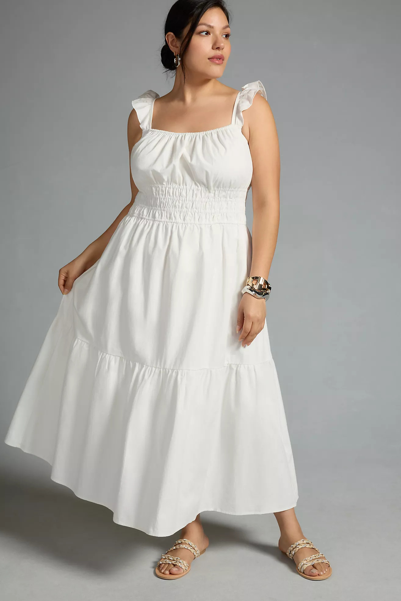 Moon River Square-Neck A-Line Dress | Anthropologie (US)