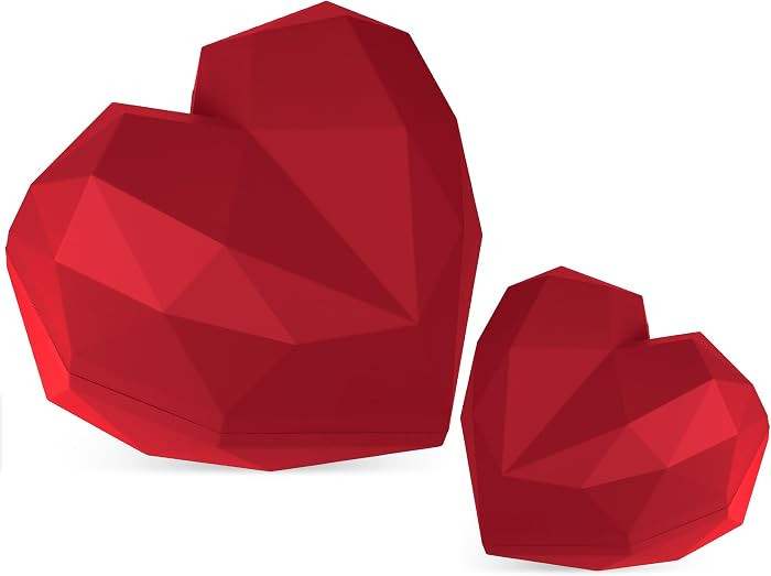 Sawysine 2 Pcs Heart Shaped Gift Box with Raffia Valentine Hearts Treat Box with Lids for Valenti... | Amazon (US)