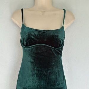 Thirty/Thirty LA green velvet cut out corset spaghetti strap maxi gown size XS | Poshmark