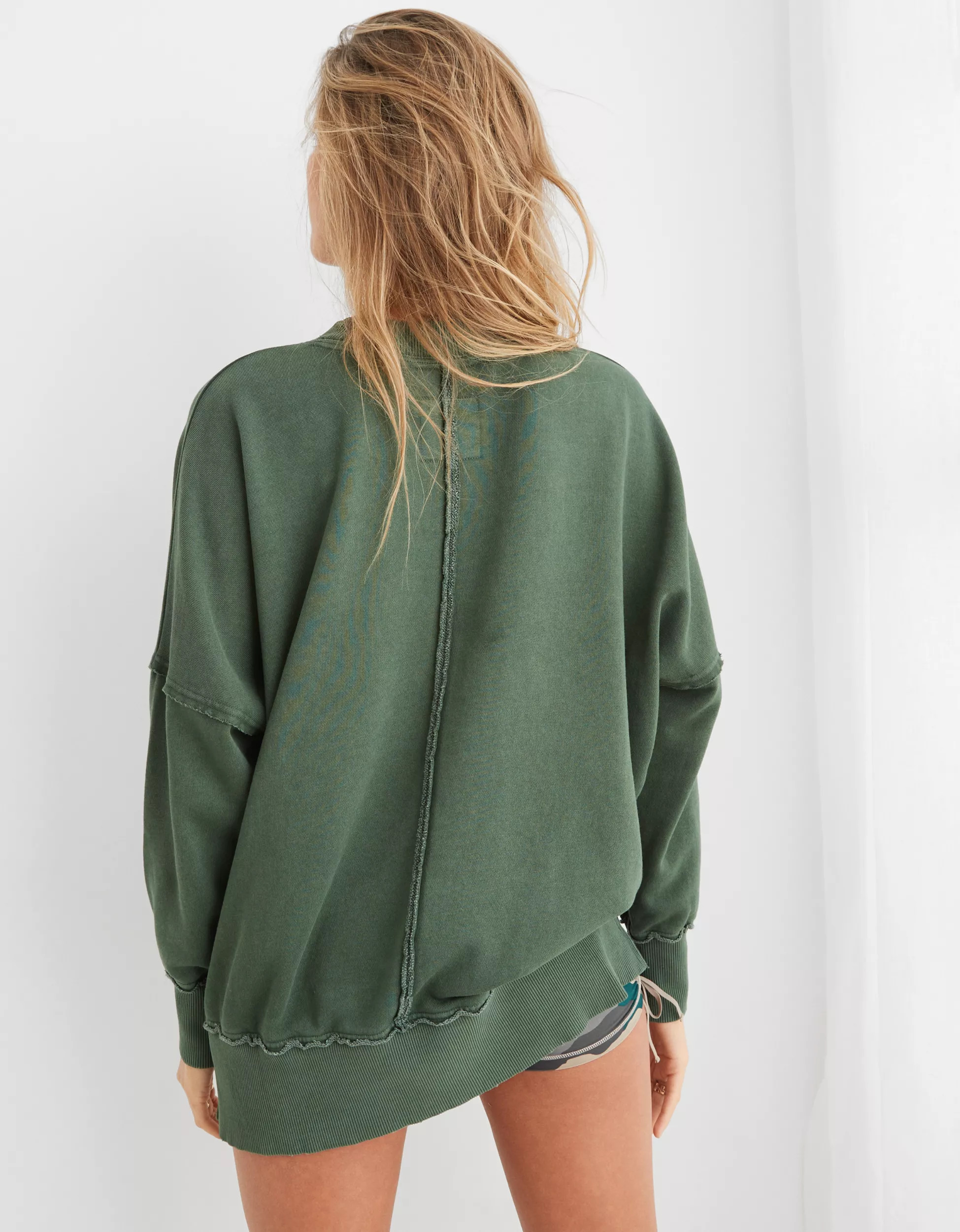 Aerie The Happiest Oversized Crew Sweatshirt | Aerie