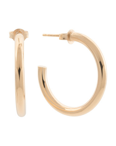 Made In Italy 14kt Gold Open Hoop Earrings | TJ Maxx