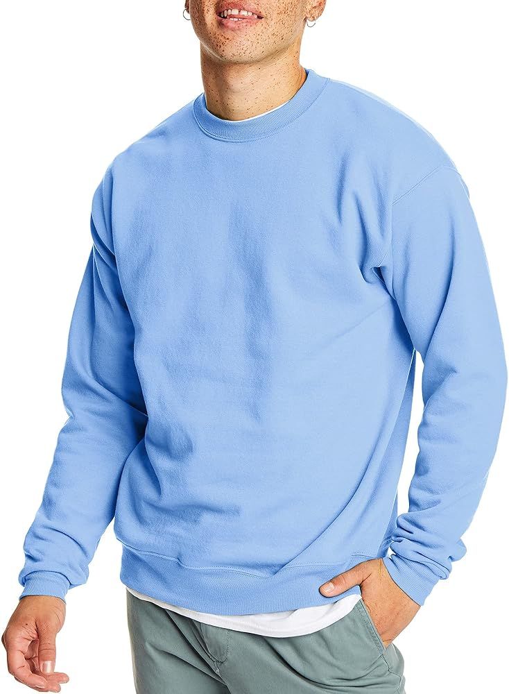 Hanes Men's Ecosmart Fleece Sweatshirt, Cotton-blend Pullover, Crewneck Sweatshirt for Men, 1 Or ... | Amazon (US)