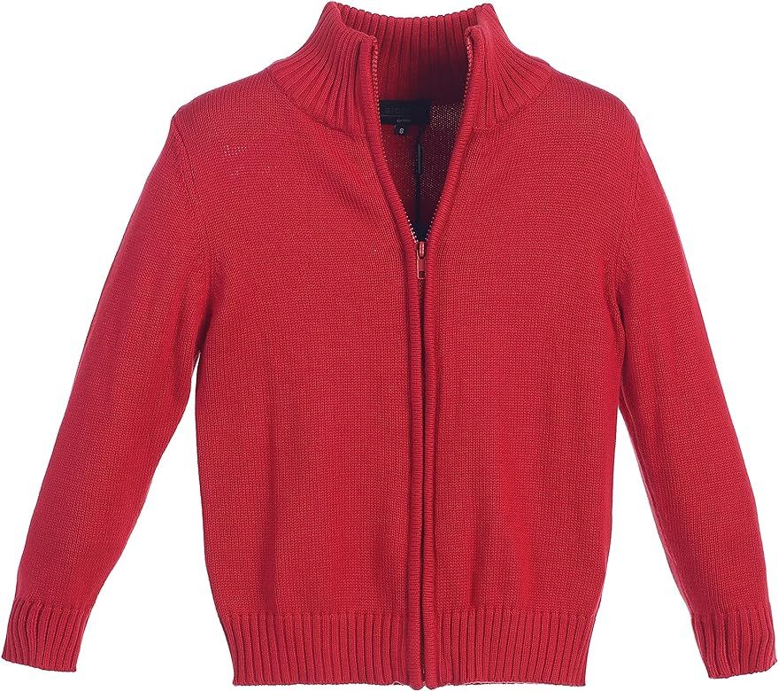 Gioberti Boy's Knitted Half Zip 100% Cotton Sweater | Amazon (US)