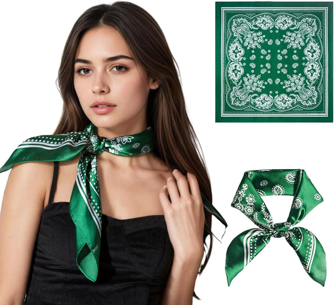 Seawhisper Premium Printed Satin Silk-Like Head Scarf for Women Square Hair Scarf Bandanas for Wo... | Amazon (US)