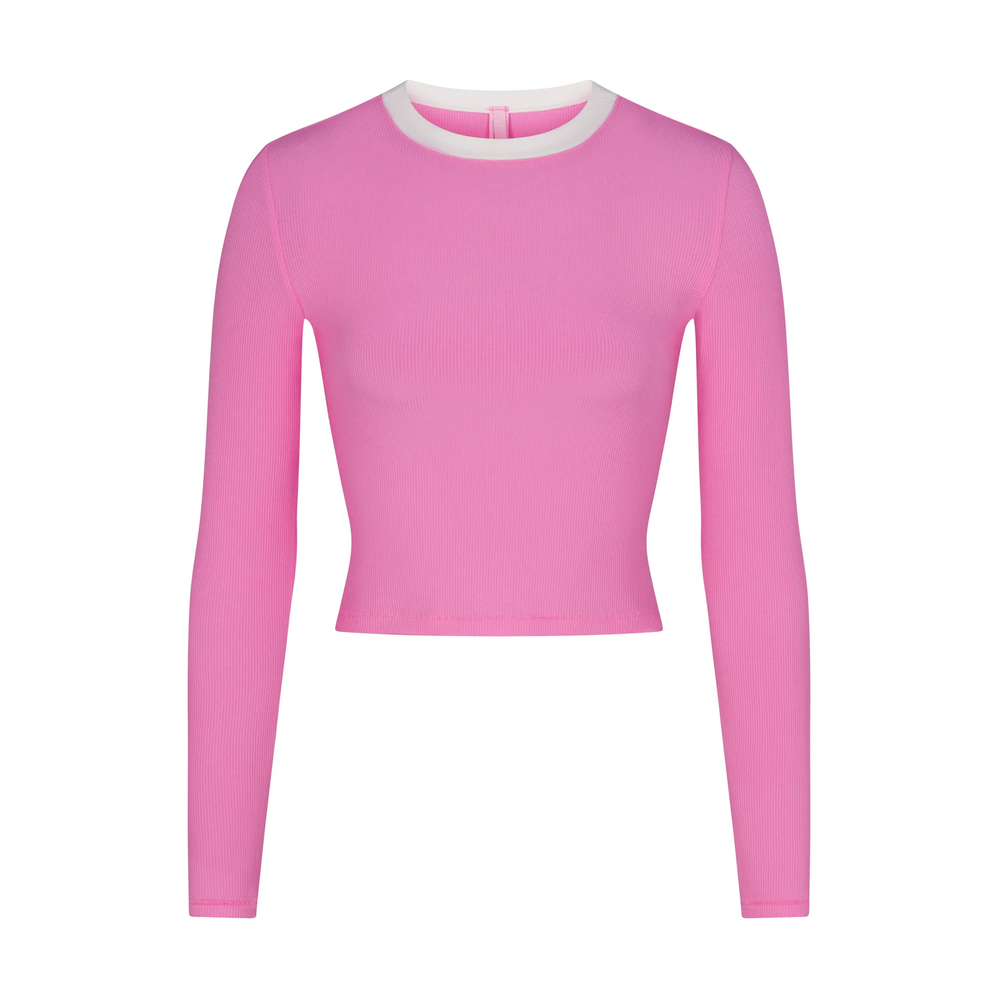 RINGER LONG SLEEVE CROP TOP | SKIMS (US)