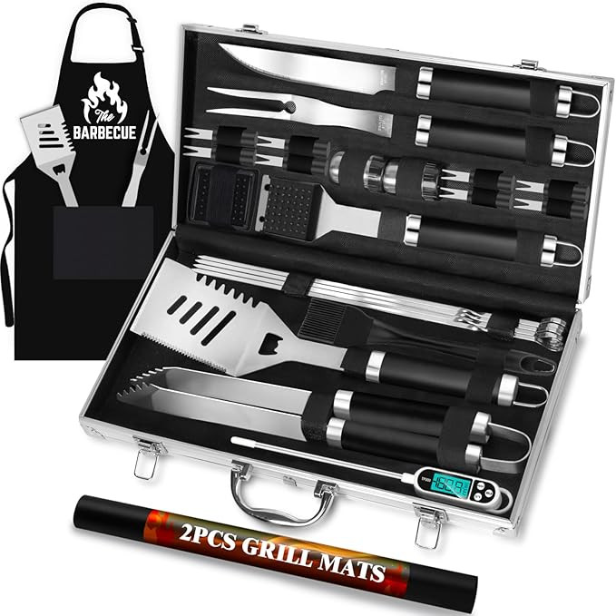 26pcs Grilling Gifts for Men, Dad Gifts for Father's Day, Stainless Steel BBQ Grill Accessories T... | Amazon (US)