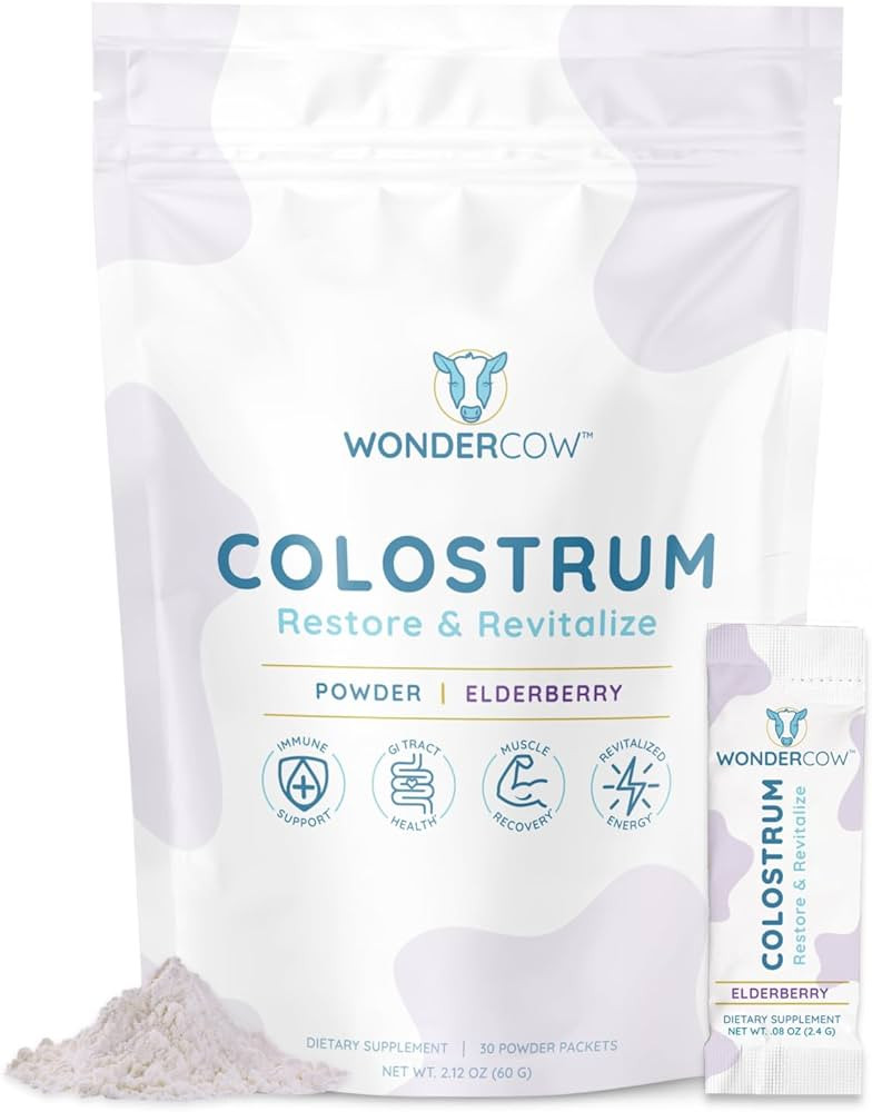 WONDERCOW Colostrum Powder Supplement for Gut Health, Immune Support, Muscle Recovery & Wellness ... | Amazon (US)