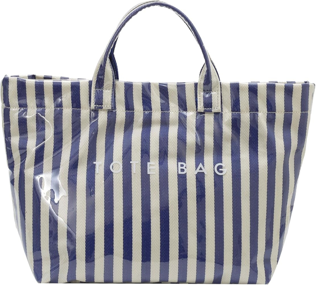PVC Tote Bag for Women Large Plastic Clear Waterproof Bags Purses Handbags for Work Beach Birthda... | Amazon (US)