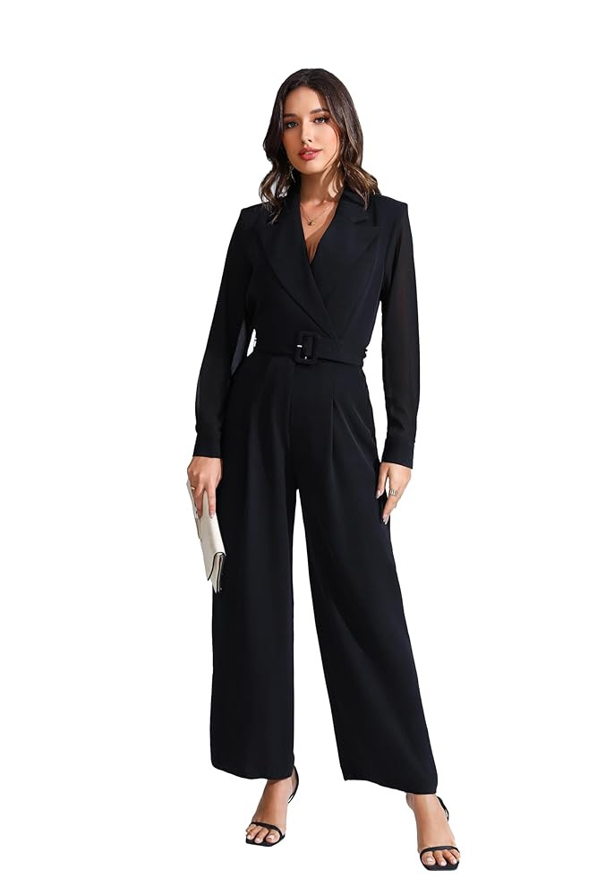 Love Welove Fashion Women’s Dressy Fall Jumpsuits – Long Sleeve Formal Rompers, Elegant Weddi... | Amazon (US)