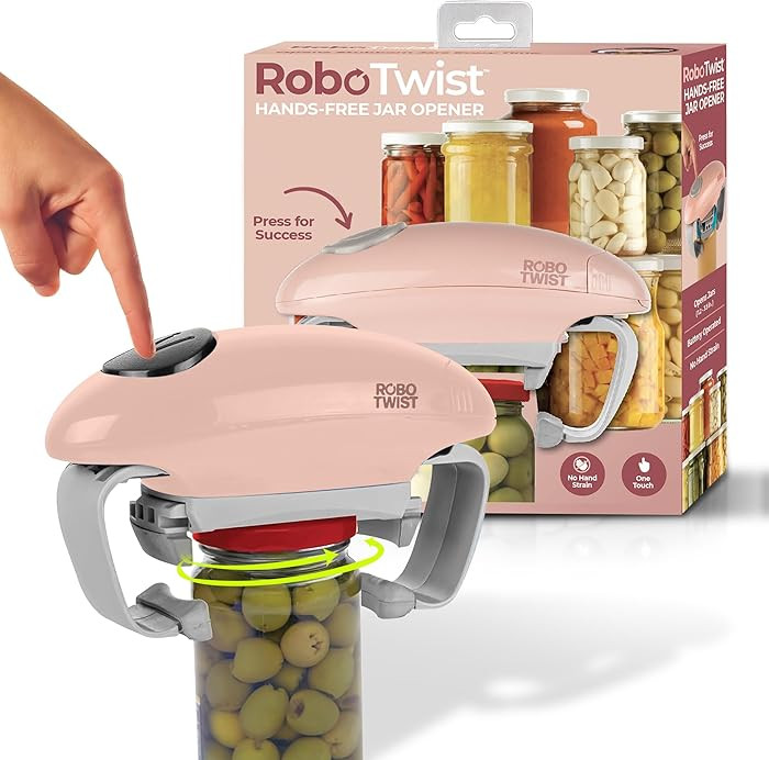 Robotwist Electric Jar Opener Top Rated for Seniors, Deluxe Model with Improved Torque, 1 Touch A... | Amazon (US)