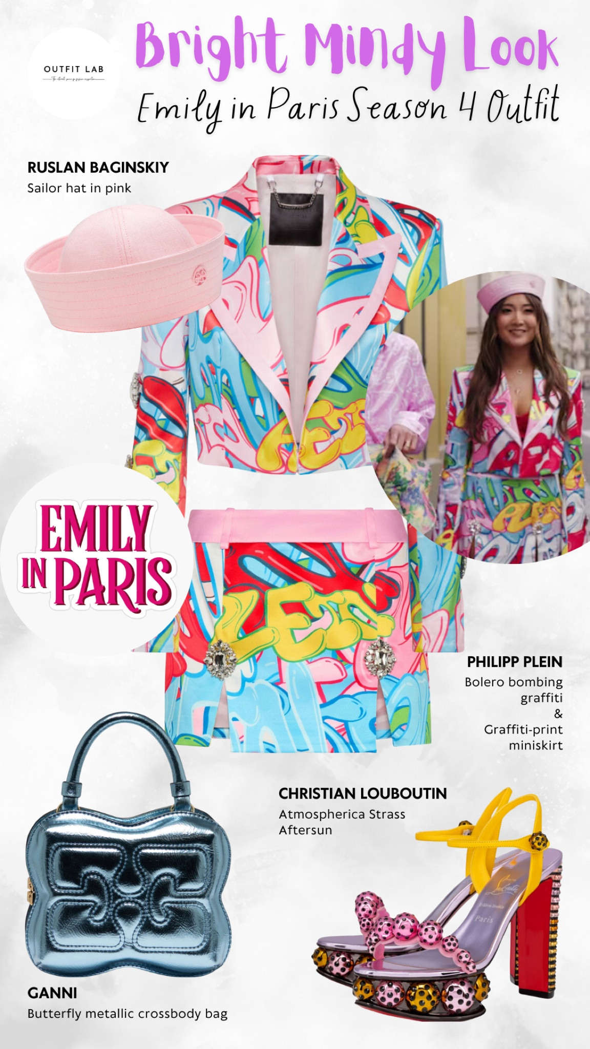 Bright Mindy Look: Emily in Paris Season 4 Outfit – Shop Now!

Capture the vibrant essence of Mindy’s look from Emily in Paris Season 4 with this bright and stylish outfit. Featuring a striking Philipp Plein bolero and miniskirt for a bold statement, paired with elegant Christian Louboutin pumps. Complete the ensemble with a chic Ruslan Baginskiy hat and a trendy Ganni bag. Perfect for channeling Mindy’s unforgettable style, this outfit is a must-have for fashion enthusiasts. Shop now to bring this inspired look to life!

#LTKStyleTip #LTKParties #LTKNYFW