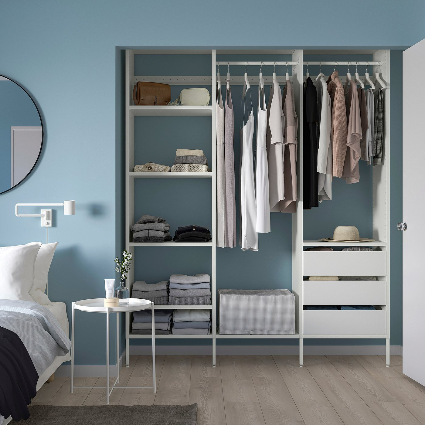 IKEA AURDAL wardrobe combination, white, 74 3/4x15 3/4x87 | IKEA US