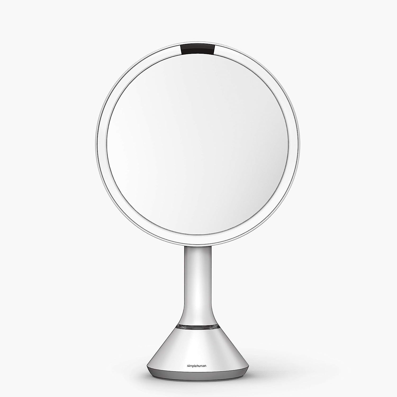 simplehuman 8" Round Sensor Makeup Mirror with Touch-Control Brightness 5x Magnification, Recharg... | Amazon (US)