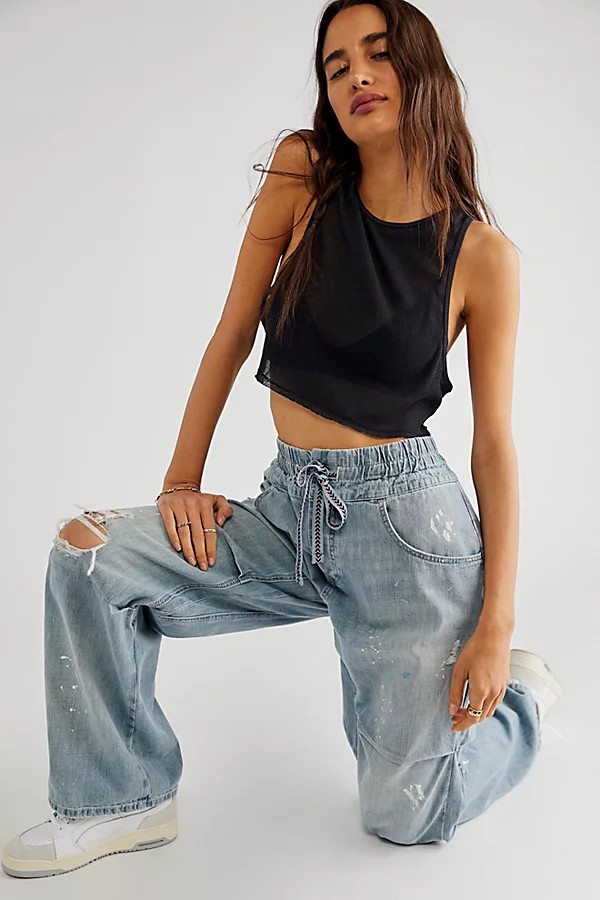 Thru U Mesh Tank by We The Free at Free People, Black, M | Free People (Global - UK&FR Excluded)