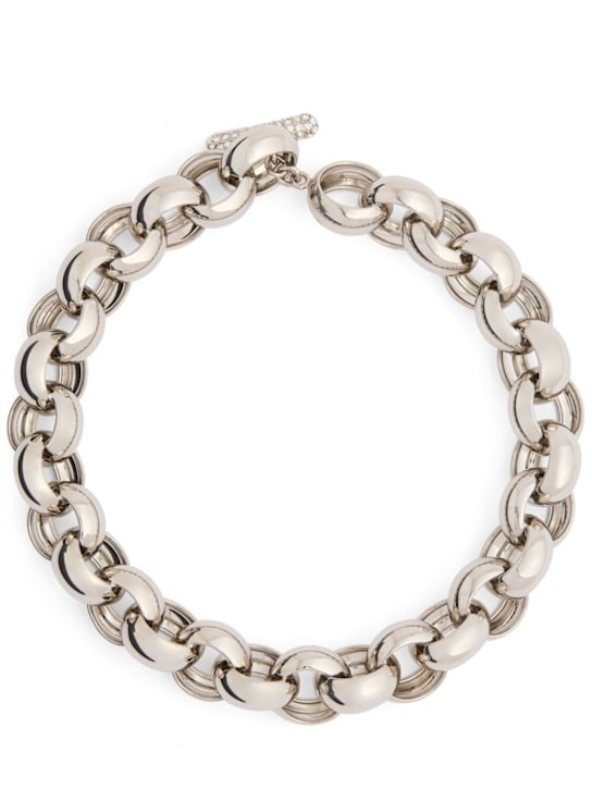 Chunky chain necklace w/ crystals | Luisaviaroma