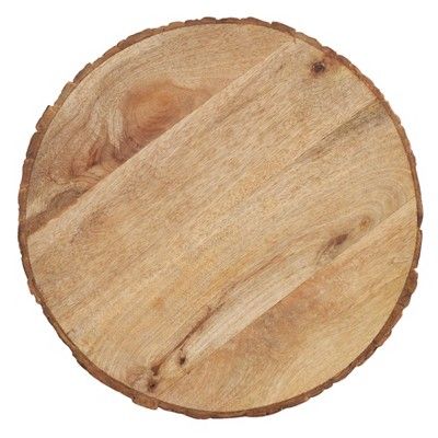 Saro Lifestyle Bark Edge Wood Charger, 14" Ø Round, Natural (Set of 4) | Target