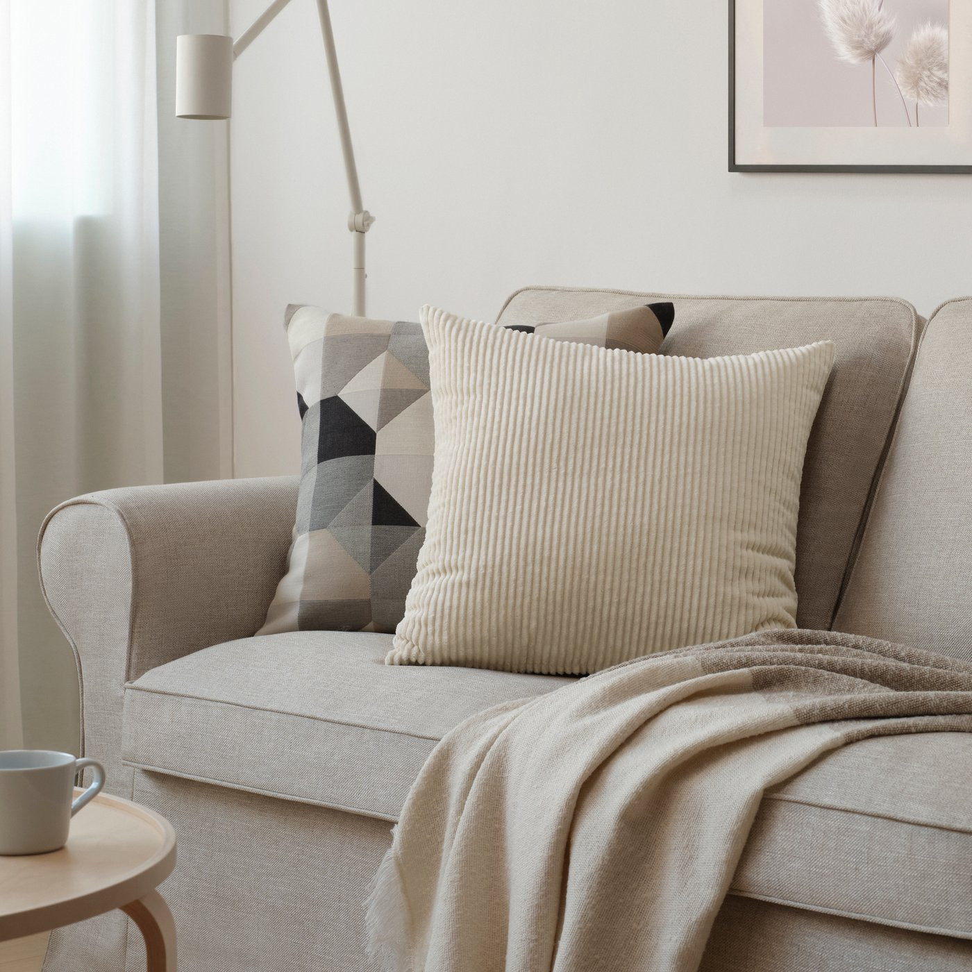 IKEA ÅSVEIG cushion cover, light beige, 20x20 | IKEA US