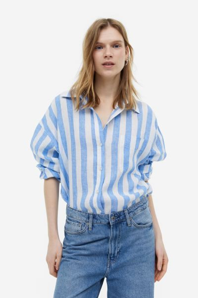 Oversized linen shirt | H&M (UK, MY, IN, SG, PH, TW, HK)
